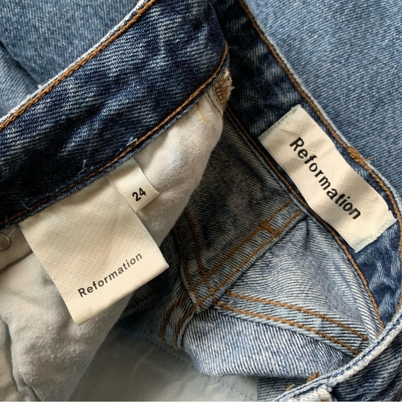 Reformation High Rise Cigarette Jeans in Dark Stone - Picture 3 of 6